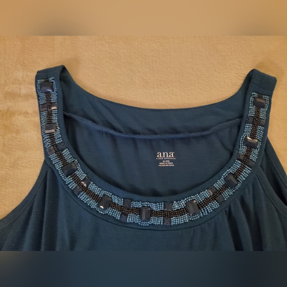 a.n.a Beaded tank top with back bow XL - Picture 4 of 15